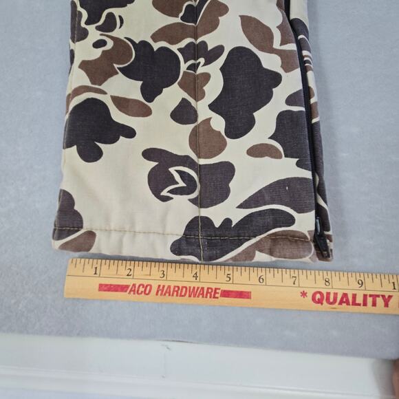 Vtg Walls Blizzard Pruf Camo Insulated Snap Closure Leg Zip Hunting Pants 30x27 - Picture 16 of 16
